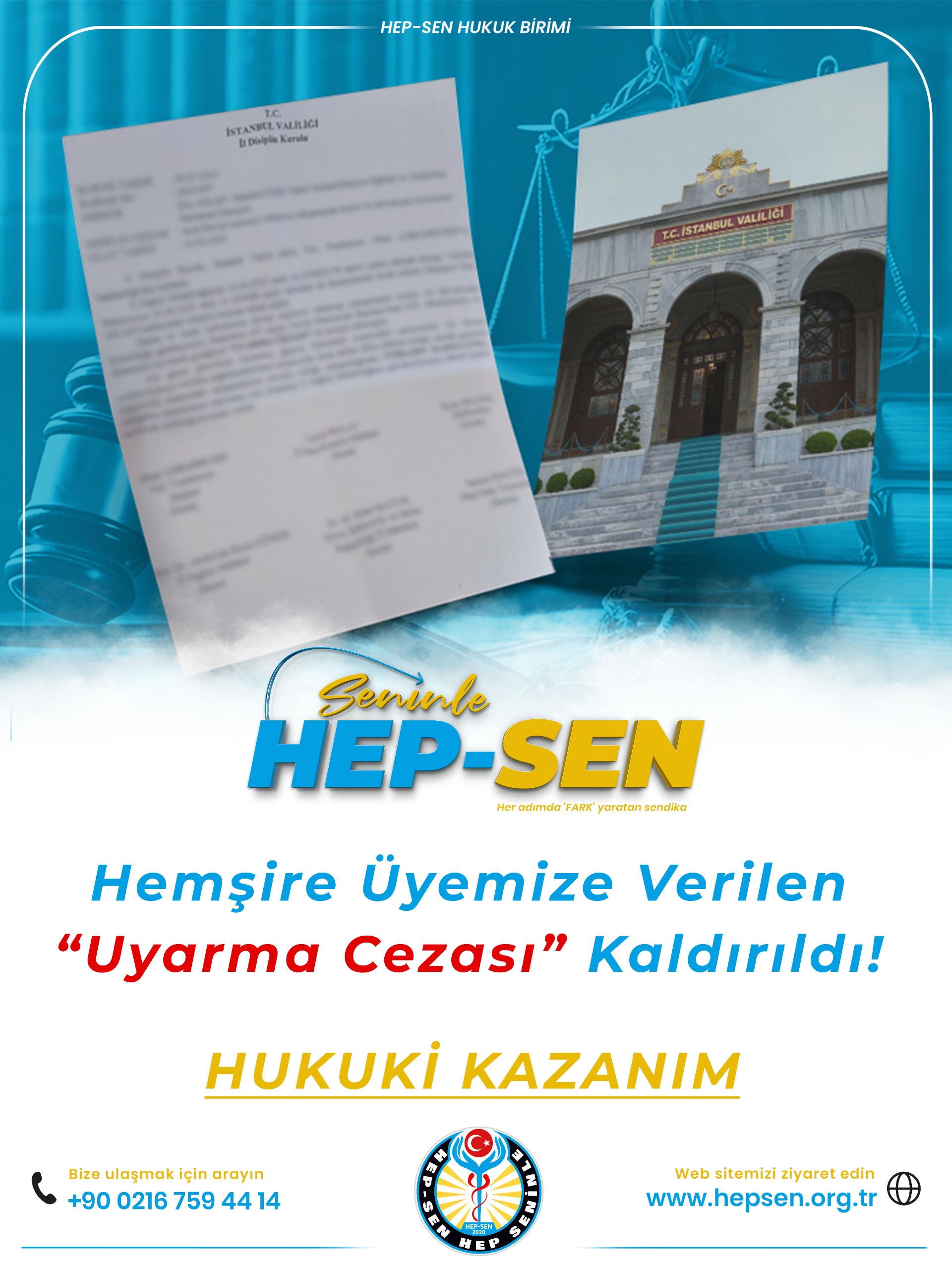 Hemşire Üyemize Verilen Uyarma Cezası Kaldırıldı